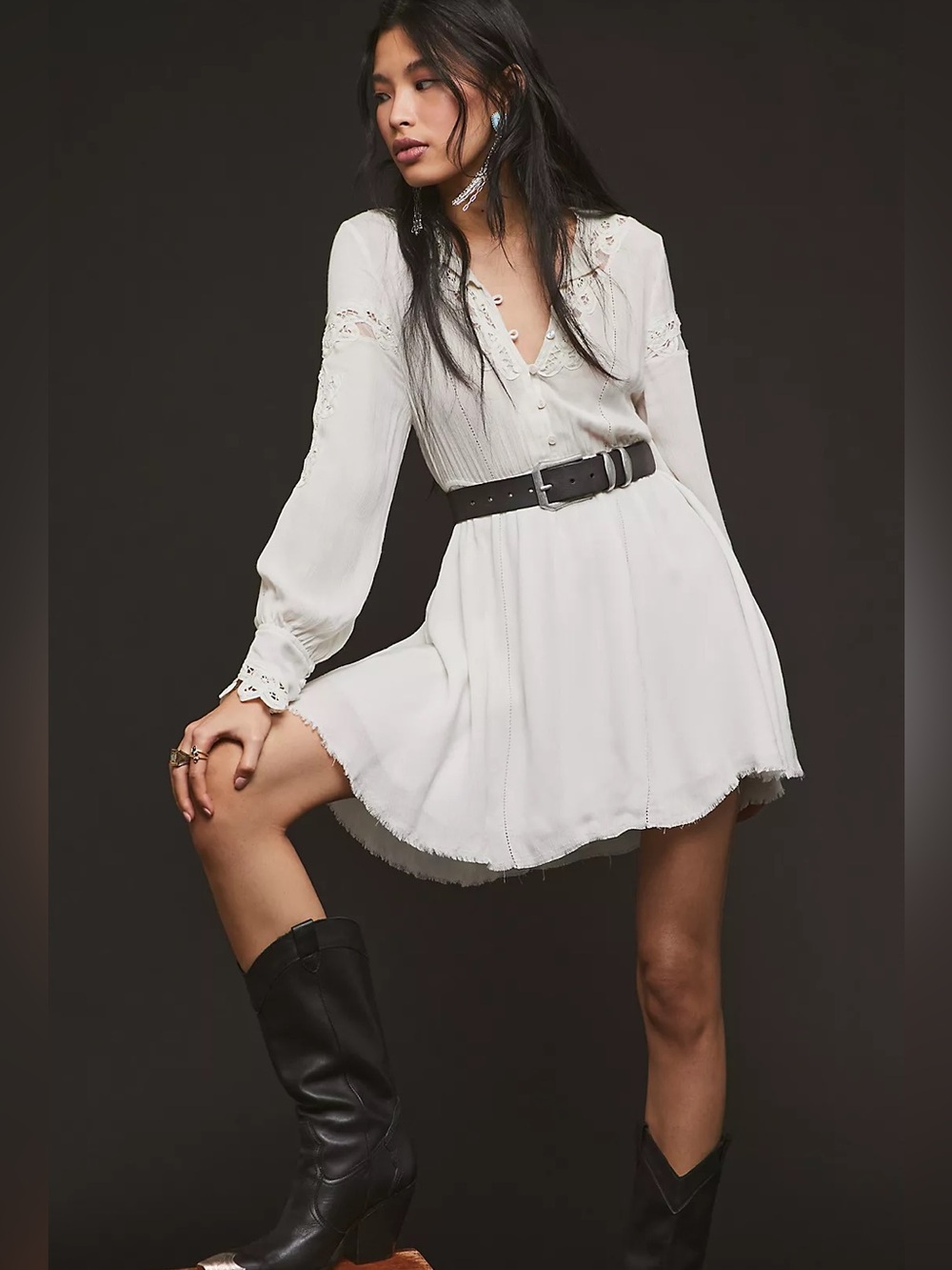 Free People Mini Dress Size S feminine, flirty and fun, Paige Mini Dress